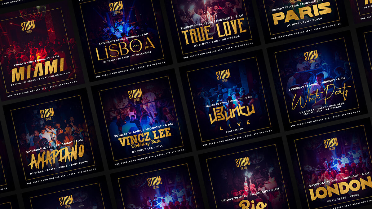 creation de contenu storm live club genève