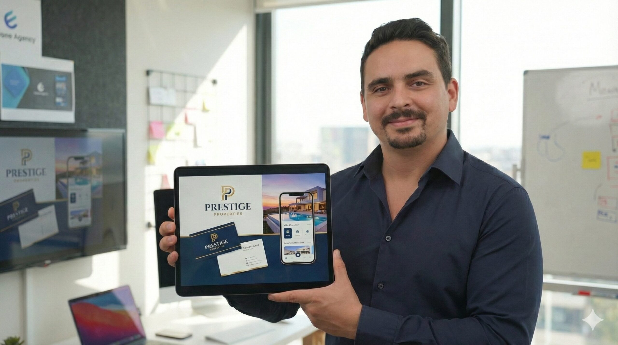 Création d'identité visuelle et mockup web par l'agence digitale Eazyone en Suisse